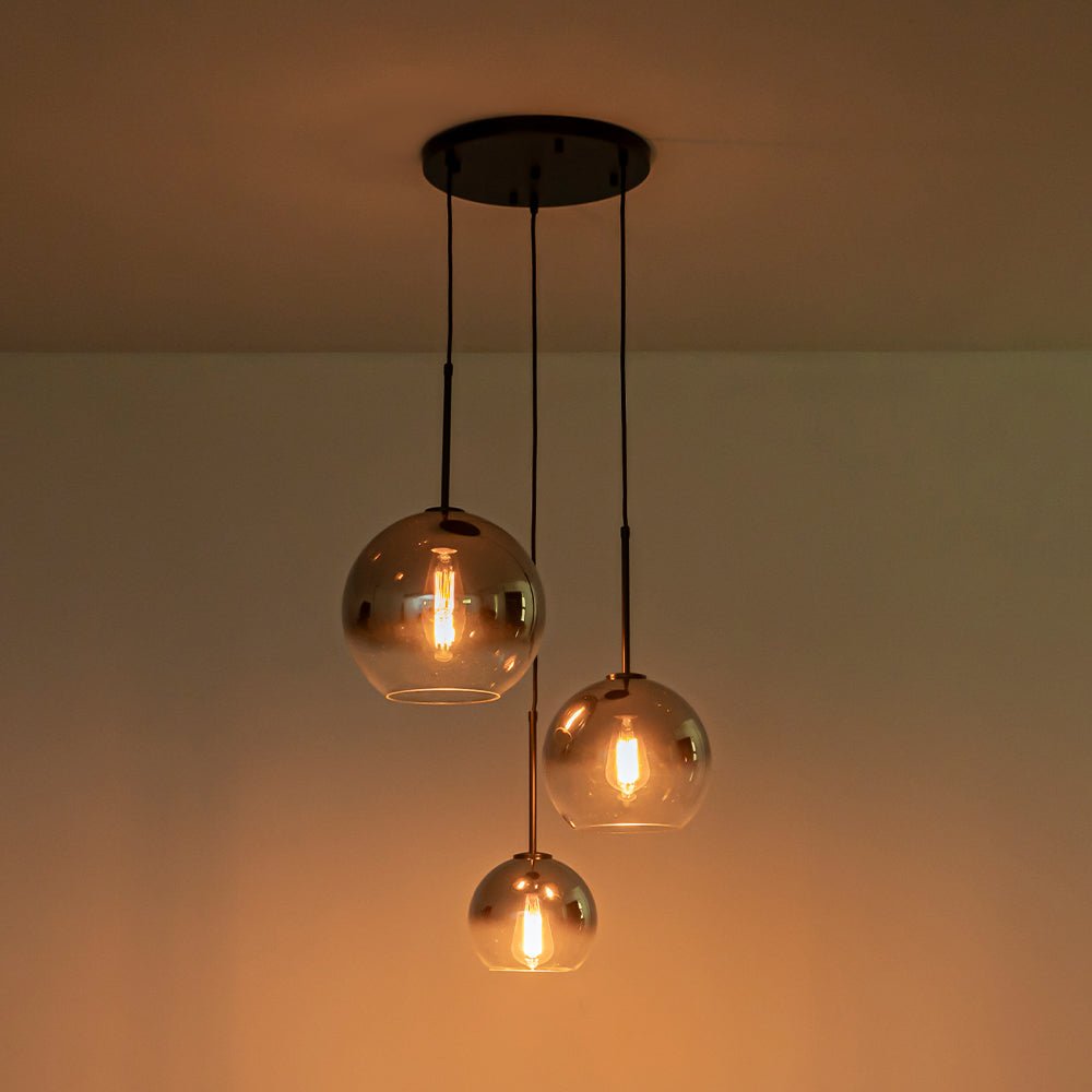 Ostruvix Contemporary Polished Gradual Glass Pendant Light