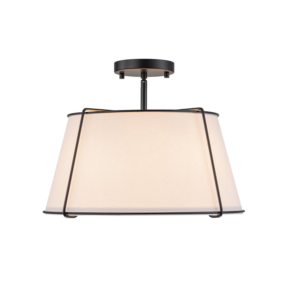 Vesina Linen Metal Semi Flush Mount Ceiling Light