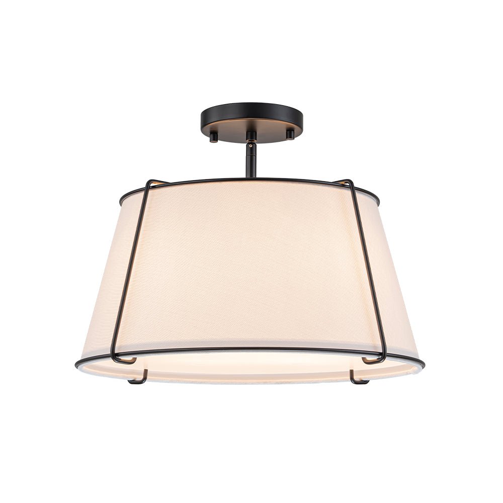 Vesina Linen Metal Semi Flush Mount Ceiling Light