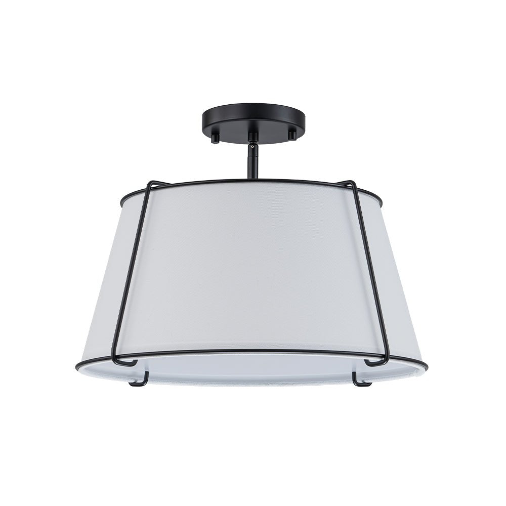Vesina Linen Metal Semi Flush Mount Ceiling Light