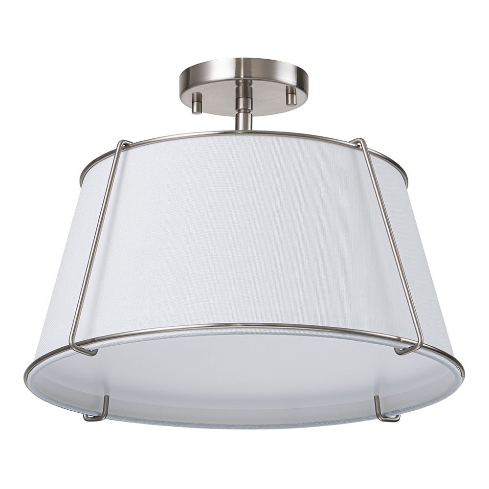 Vesina Linen Metal Semi Flush Mount Ceiling Light