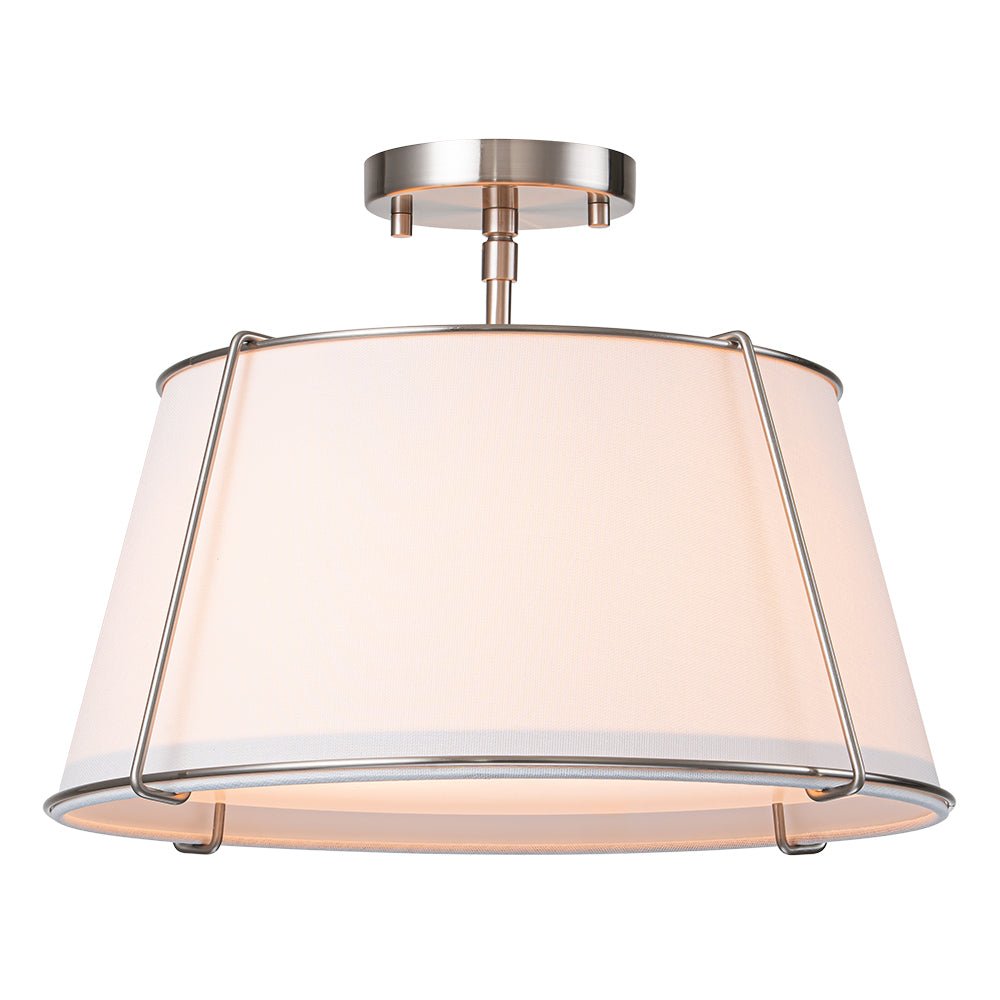 Vesina Linen Metal Semi Flush Mount Ceiling Light