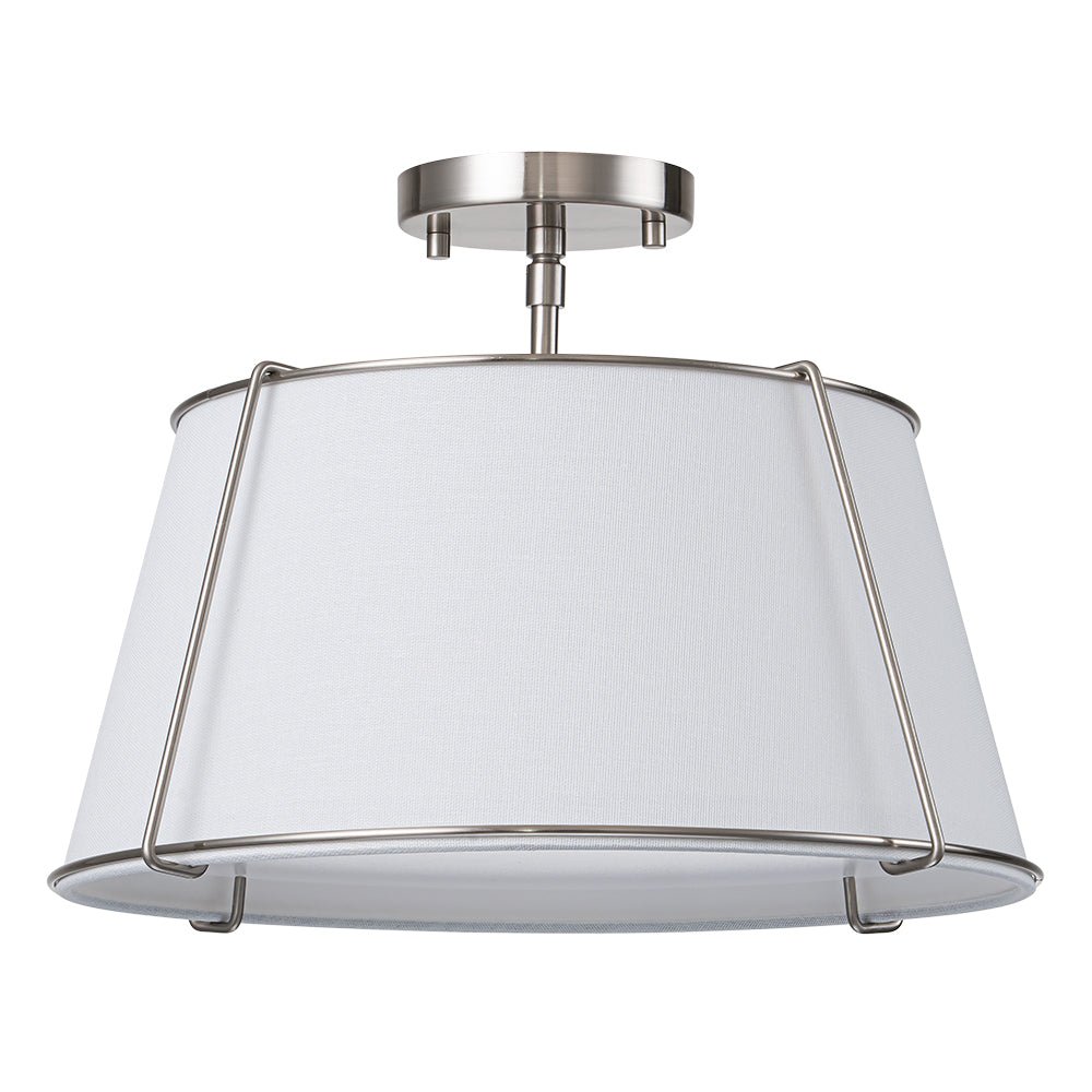 Vesina Linen Metal Semi Flush Mount Ceiling Light
