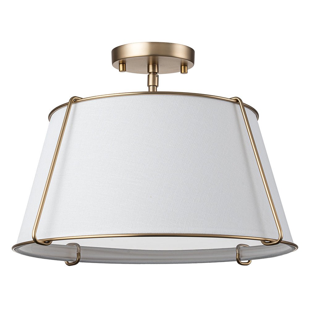 Vesina Linen Metal Semi Flush Mount Ceiling Light