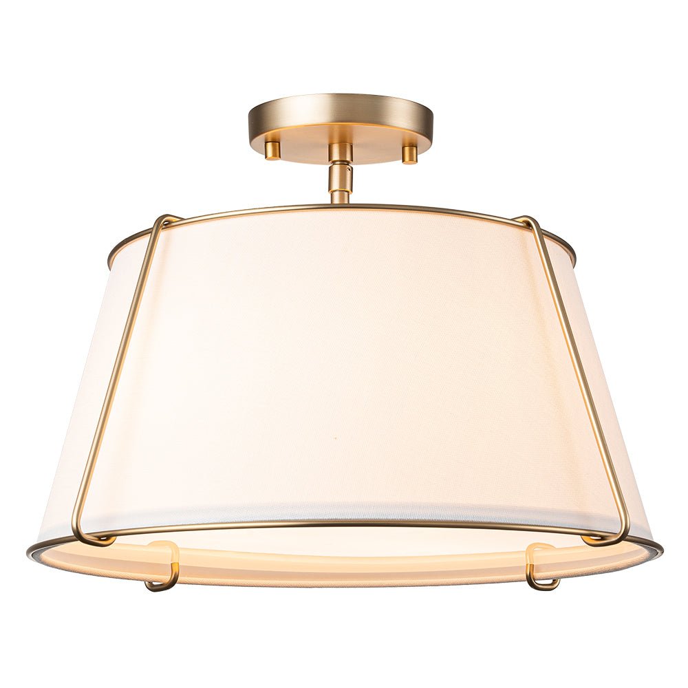 Vesina Linen Metal Semi Flush Mount Ceiling Light