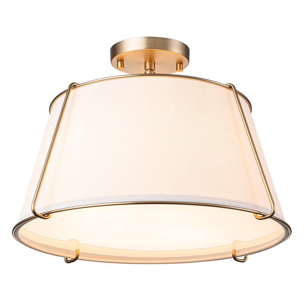Vesina Linen Metal Semi Flush Mount Ceiling Light
