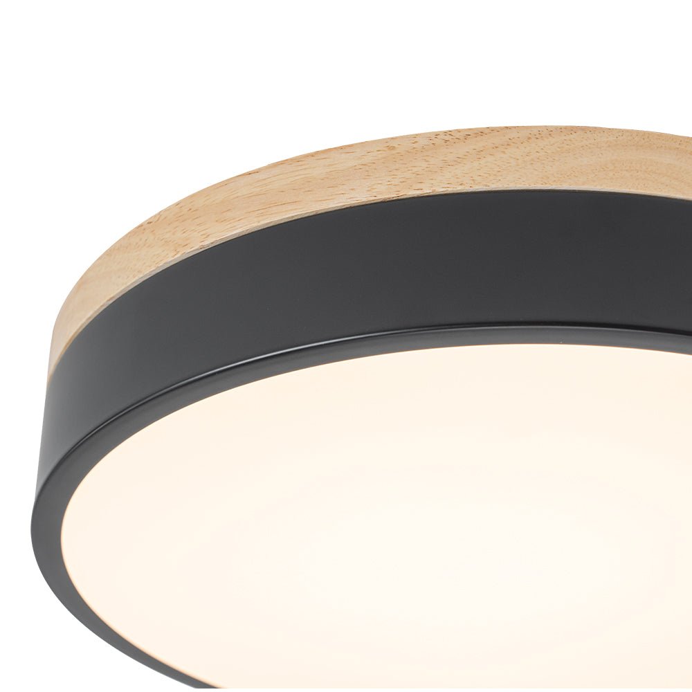 Pletta Contemporary Wood LED Ceiling Light