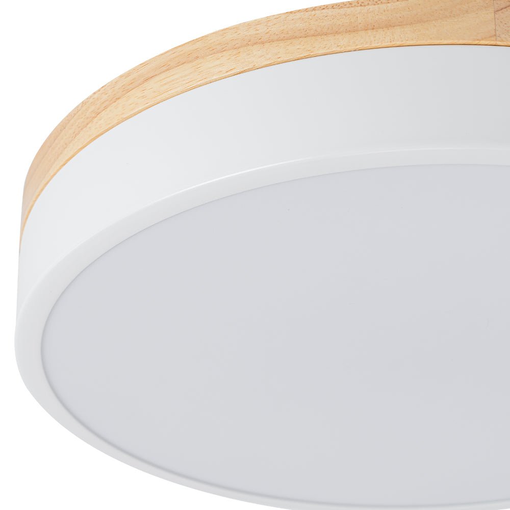 Pletta Contemporary Wood LED Ceiling Light