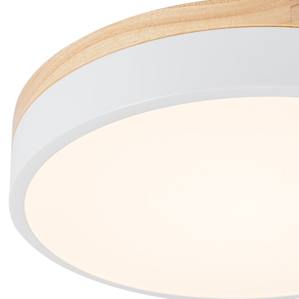 Pletta Contemporary Wood LED Ceiling Light
