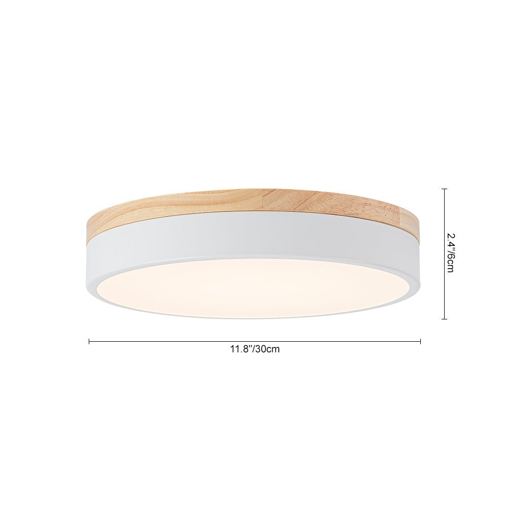 Pletta Contemporary Wood LED Ceiling Light