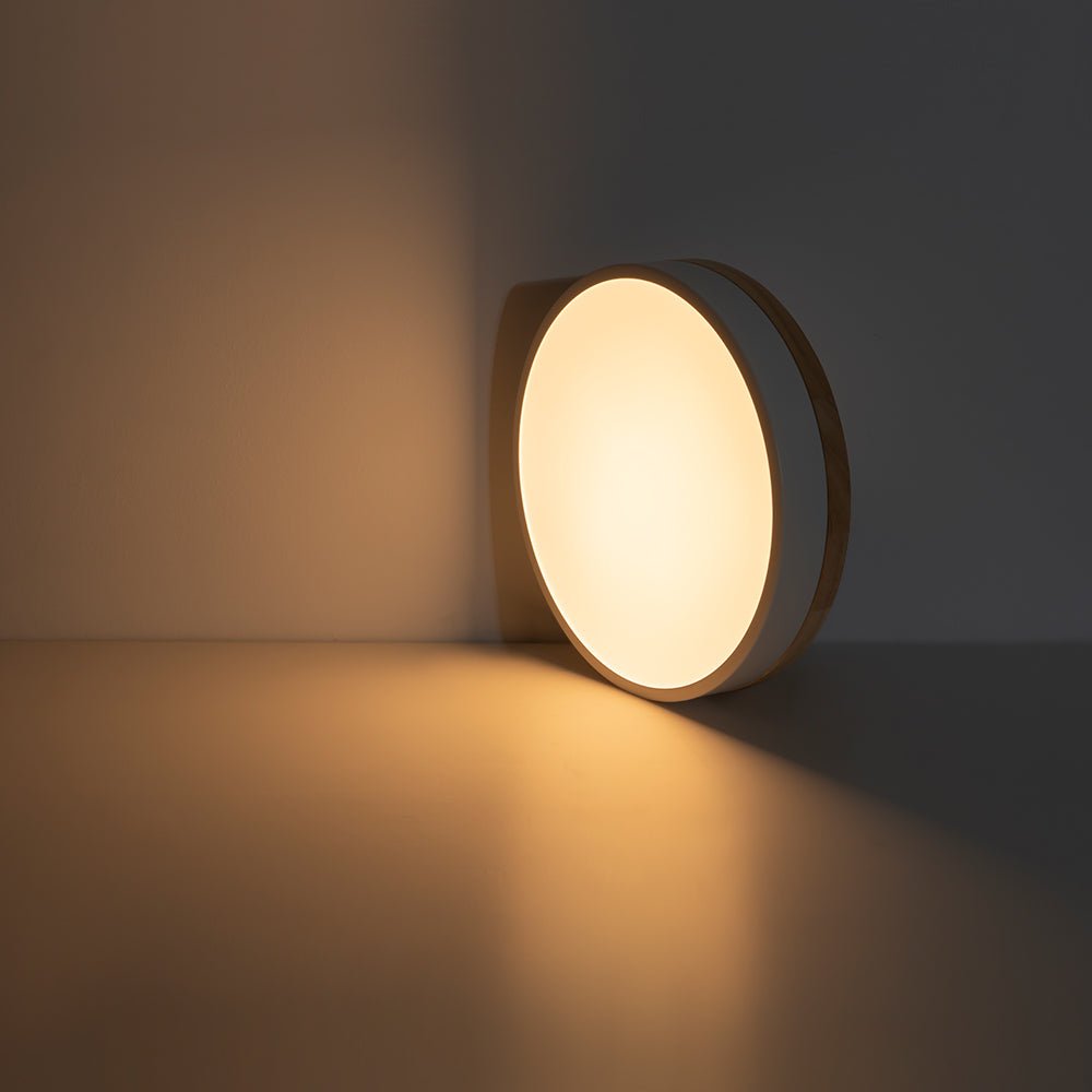 Pletta Contemporary Wood LED Ceiling Light
