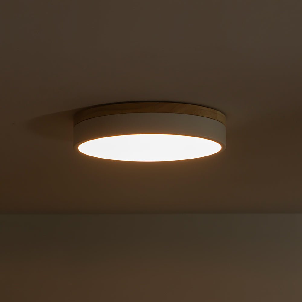 Pletta Contemporary Wood LED Ceiling Light