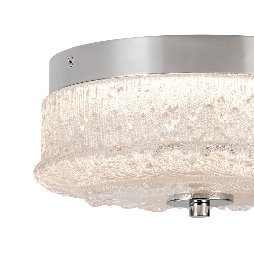 Plotuvux Decorative Glazed Round LED Clear Glass Ceiling Light