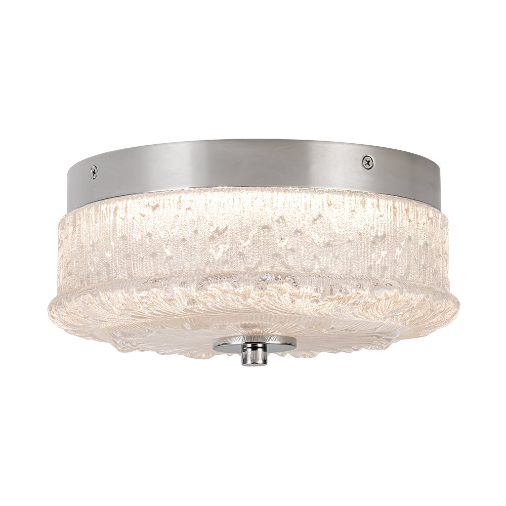 Plotuvux Decorative Glazed Round LED Clear Glass Ceiling Light