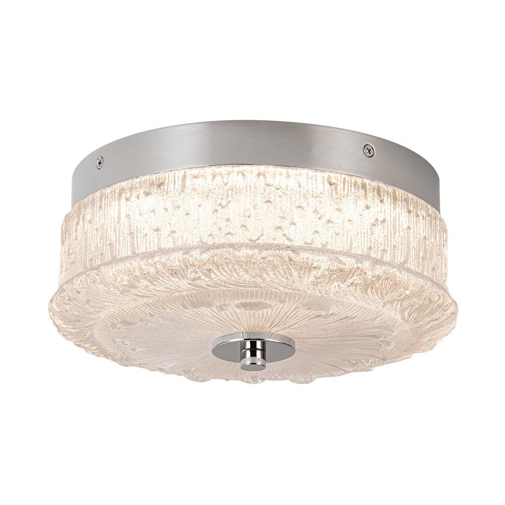 Plotuvux Decorative Glazed Round LED Clear Glass Ceiling Light