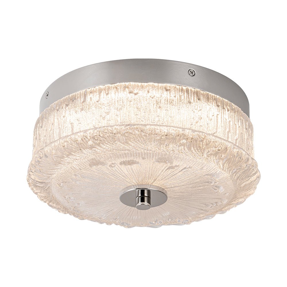 Plotuvux Decorative Glazed Round LED Clear Glass Ceiling Light