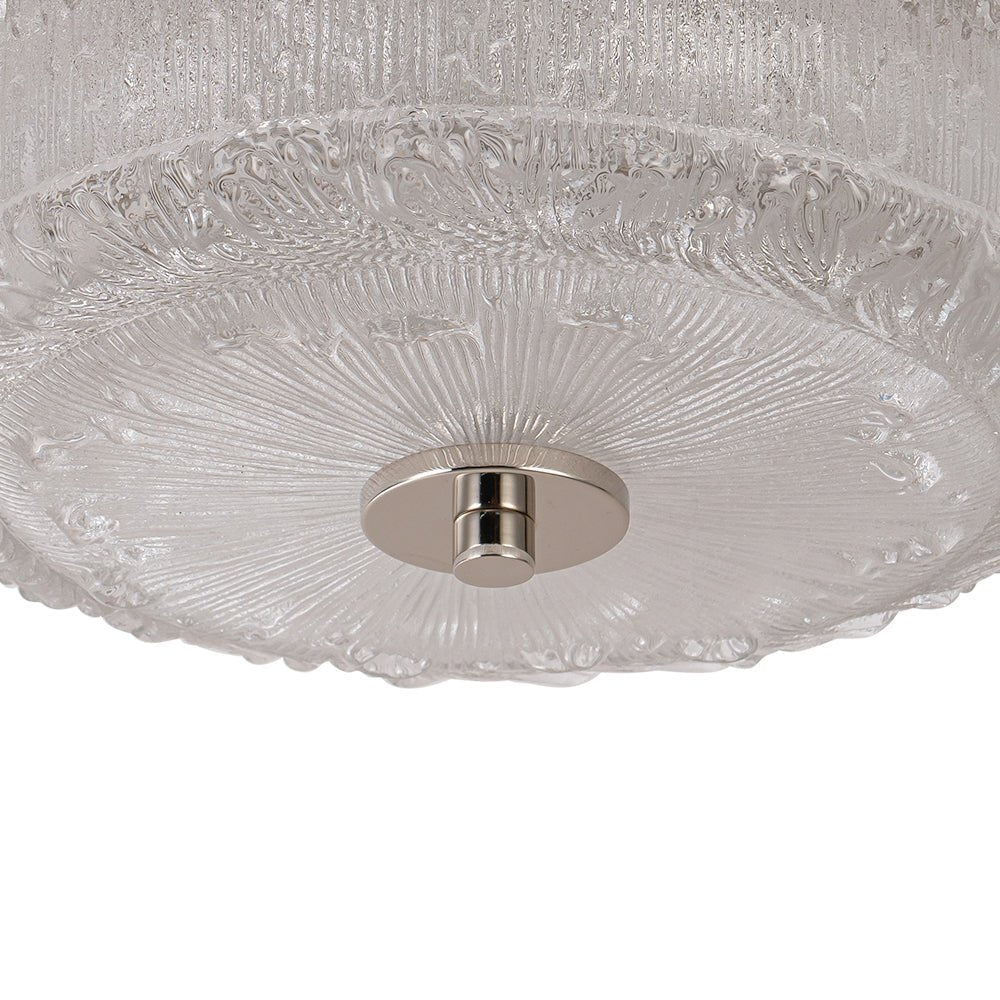 Plotuvux Decorative Glazed Round LED Clear Glass Ceiling Light