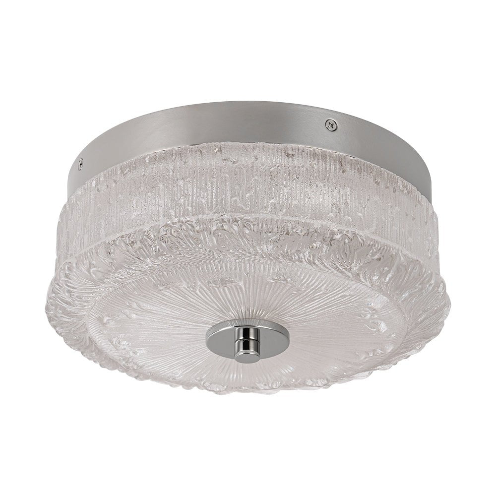 Plotuvux Decorative Glazed Round LED Clear Glass Ceiling Light