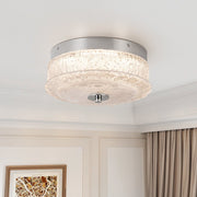 Plotuvux Decorative Glazed Round LED Clear Glass Ceiling Light