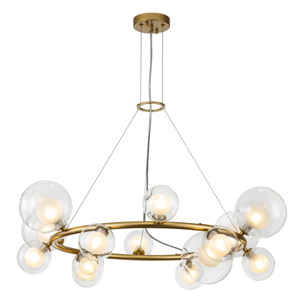 Mjolkuvix Decorative Halo Globe Glass Chandelier