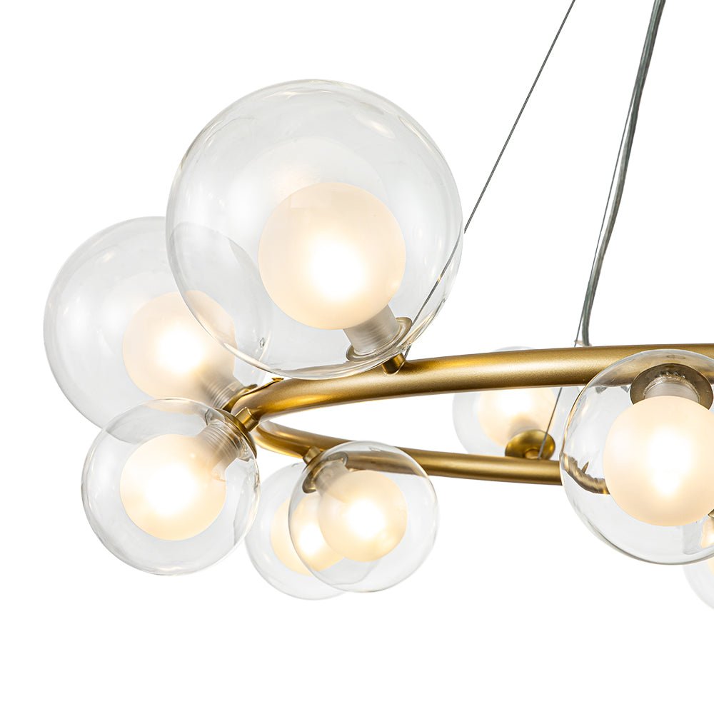 Mjolkuvix Decorative Halo Globe Glass Chandelier