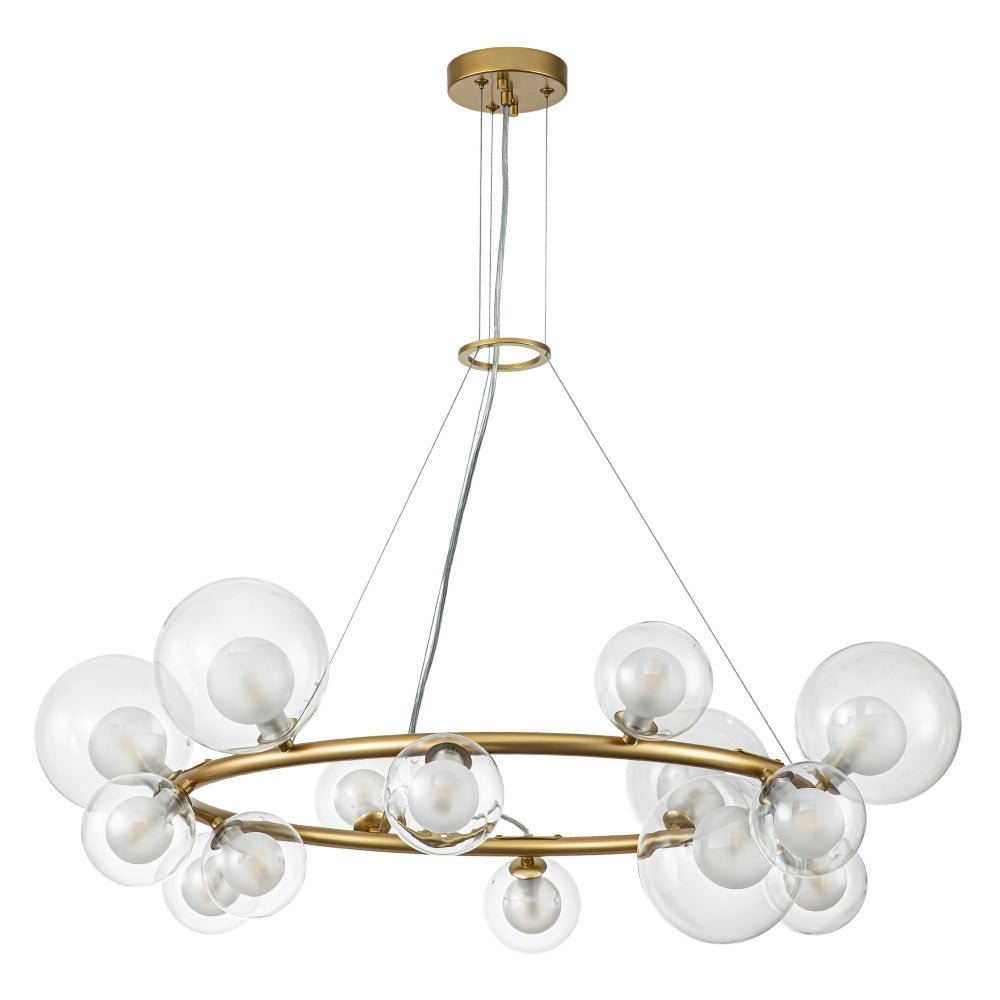 Mjolkuvix Decorative Halo Globe Glass Chandelier