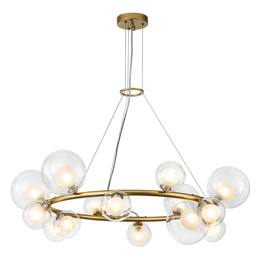 Mjolkuvix Decorative Halo Globe Glass Chandelier