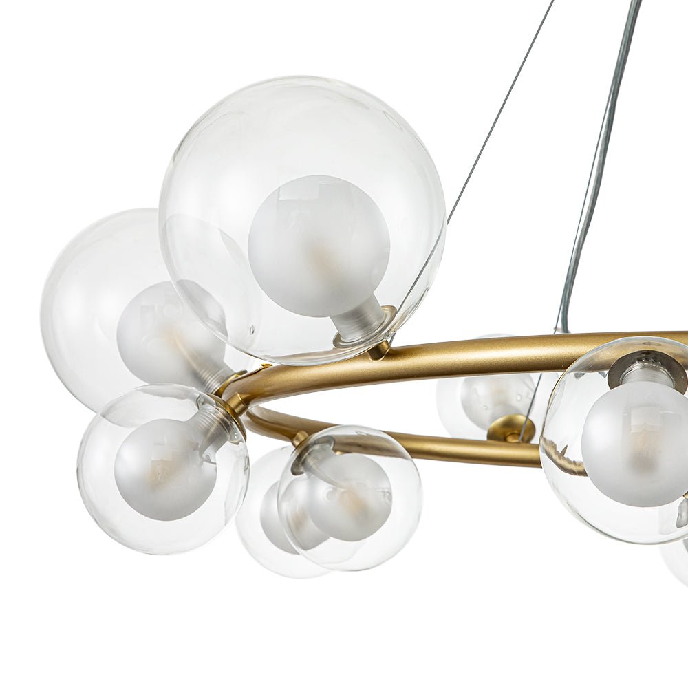 Mjolkuvix Decorative Halo Globe Glass Chandelier