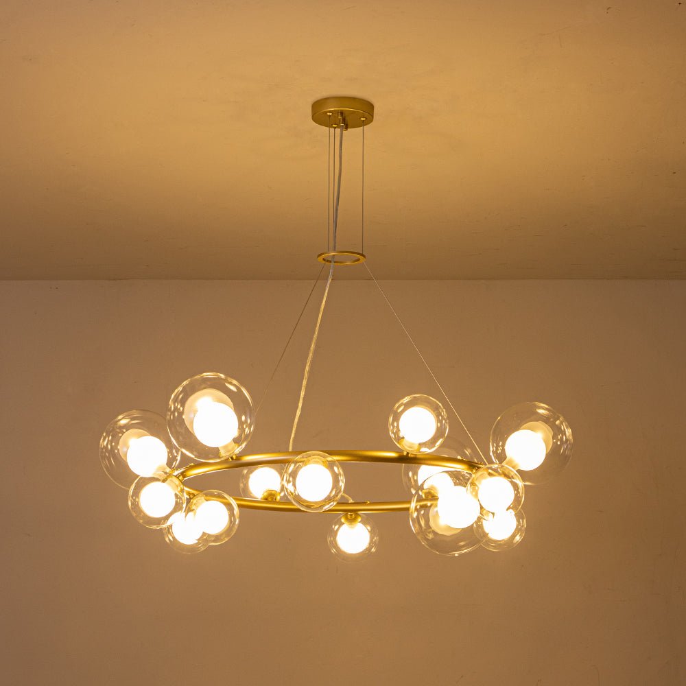 Mjolkuvix Decorative Halo Globe Glass Chandelier