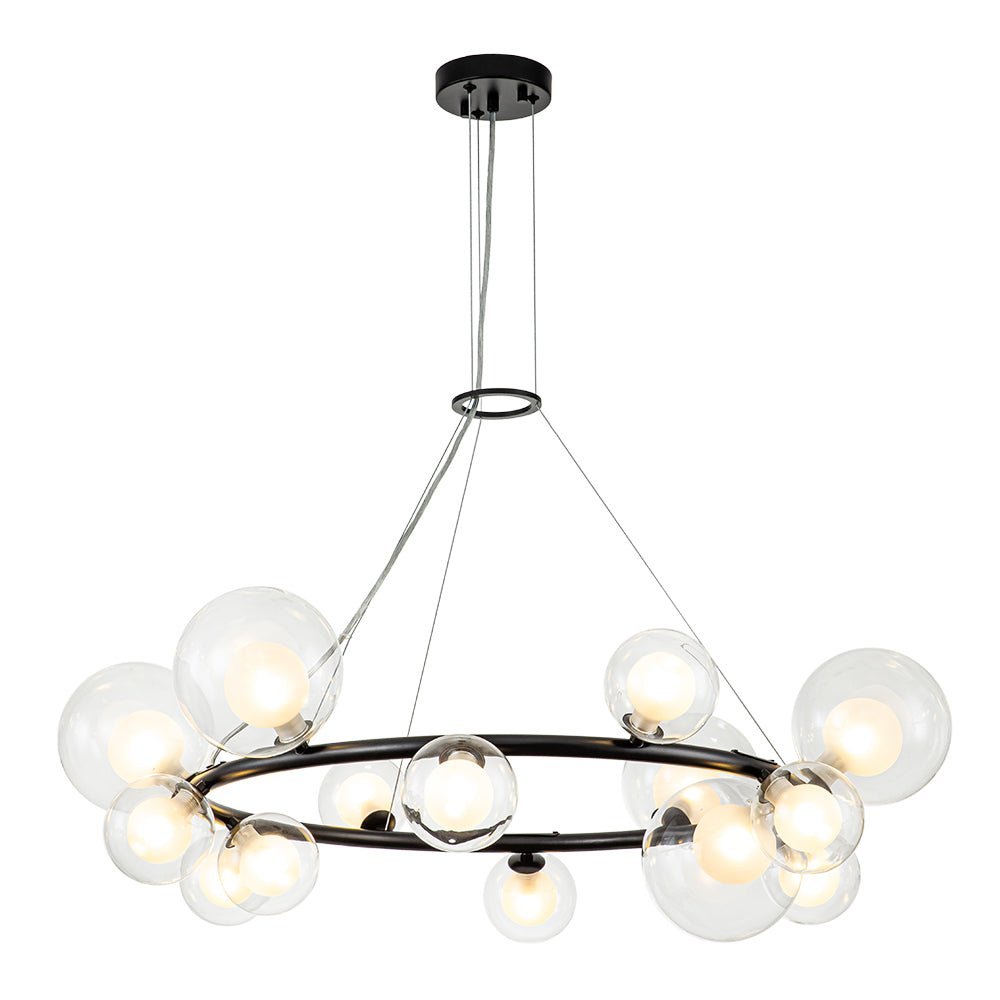 Mjolkuvix Decorative Halo Globe Glass Chandelier