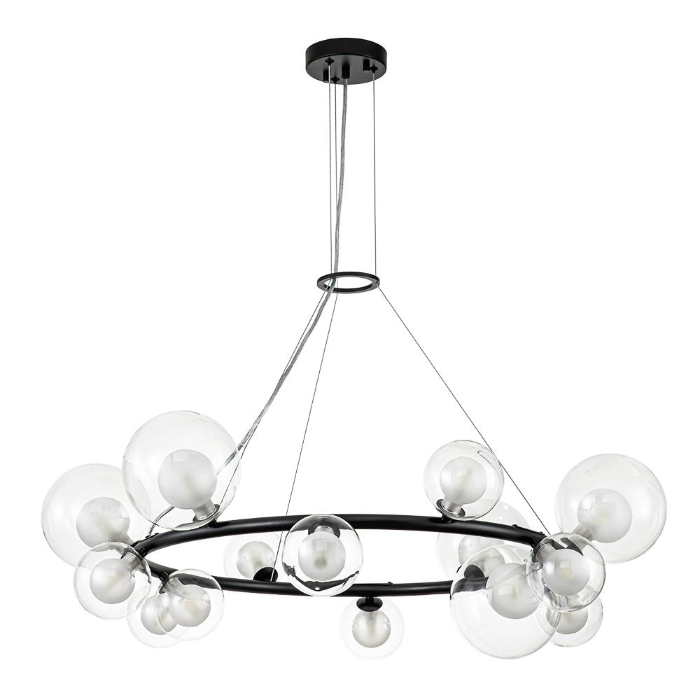 Mjolkuvix Decorative Halo Globe Glass Chandelier