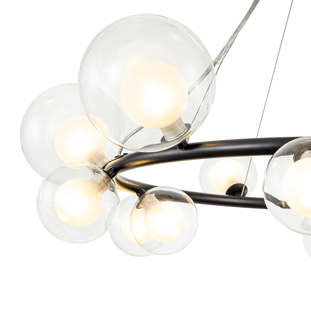 Mjolkuvix Decorative Halo Globe Glass Chandelier