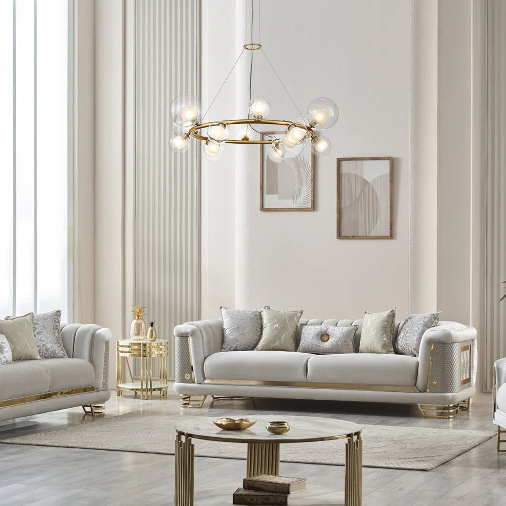 Mjolkuvix Decorative Halo Globe Glass Chandelier