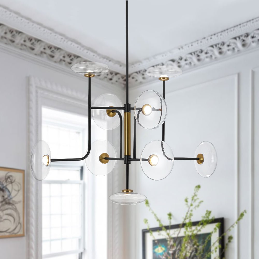 Ornklo Linear Sputnik Glass Chandelier