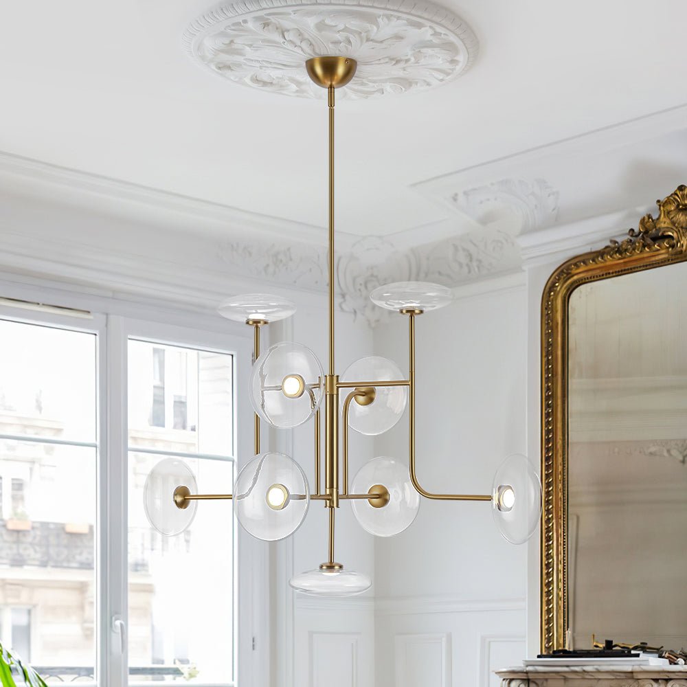 Ornklo Linear Sputnik Glass Chandelier