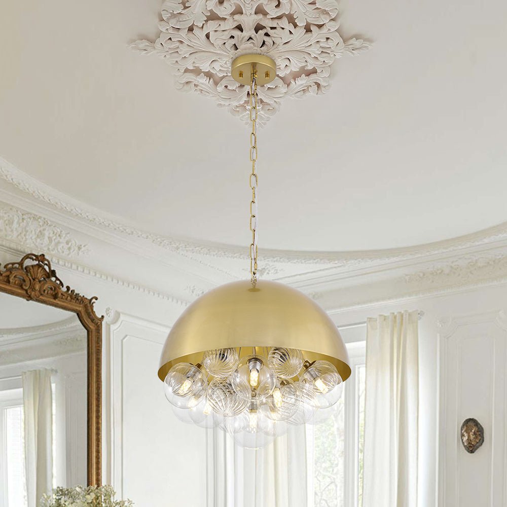 Sifun Designer Cluster Globe Metal Pendant Light