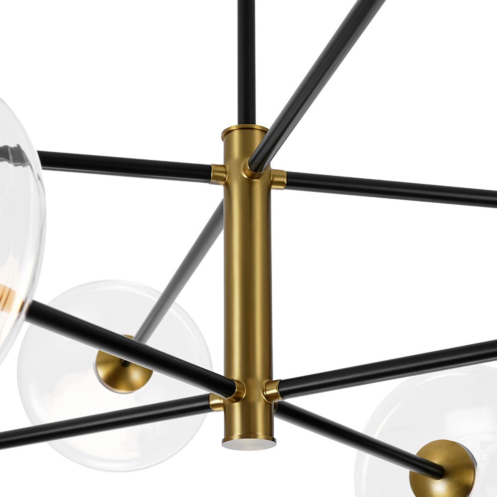 Tinduli Designer Dimmable LED 8-light Tiered Sputnik Glass Chandelier - Lamp Copper