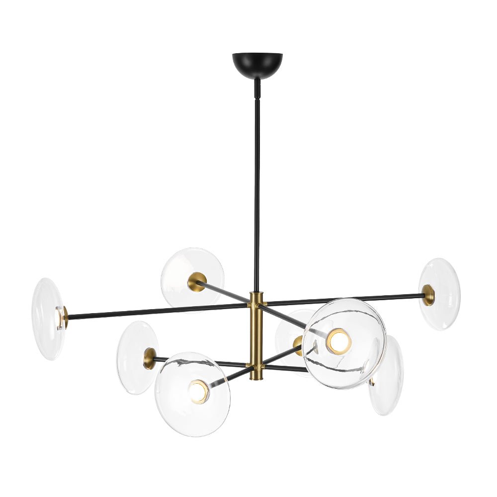 Tinduli Designer Dimmable LED 8-light Tiered Sputnik Glass Chandelier - Lamp Copper