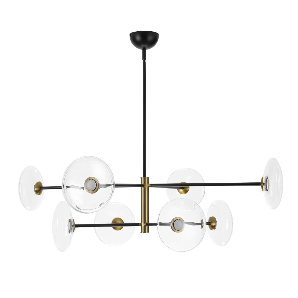 Tinduli Designer Dimmable LED 8-light Tiered Sputnik Glass Chandelier - Lamp Copper