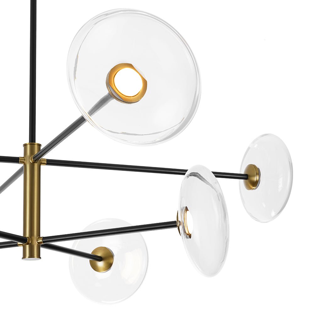 Tinduli Designer Dimmable LED 8-light Tiered Sputnik Glass Chandelier - Lamp Copper