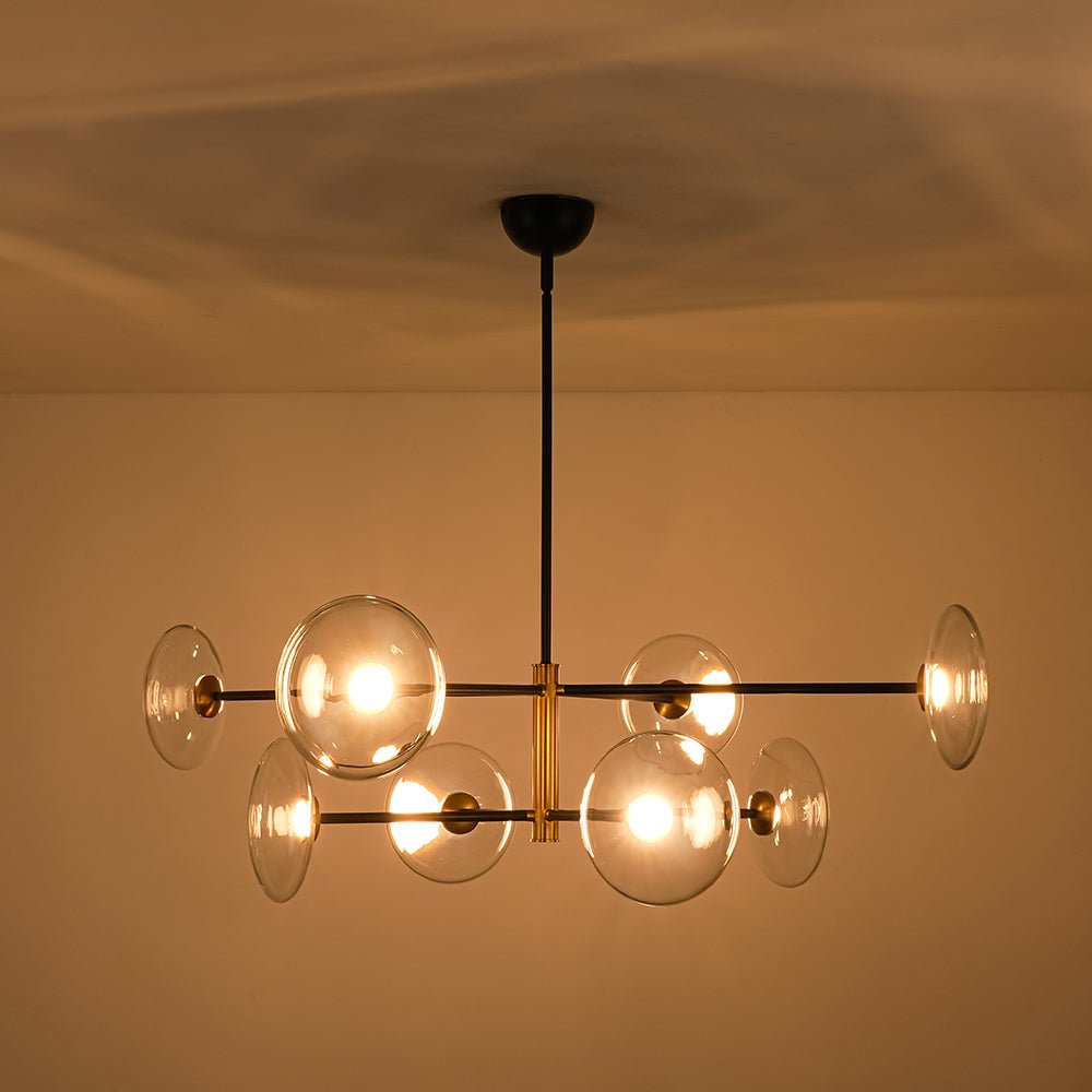 Tinduli Designer Dimmable LED 8-light Tiered Sputnik Glass Chandelier - Lamp Copper