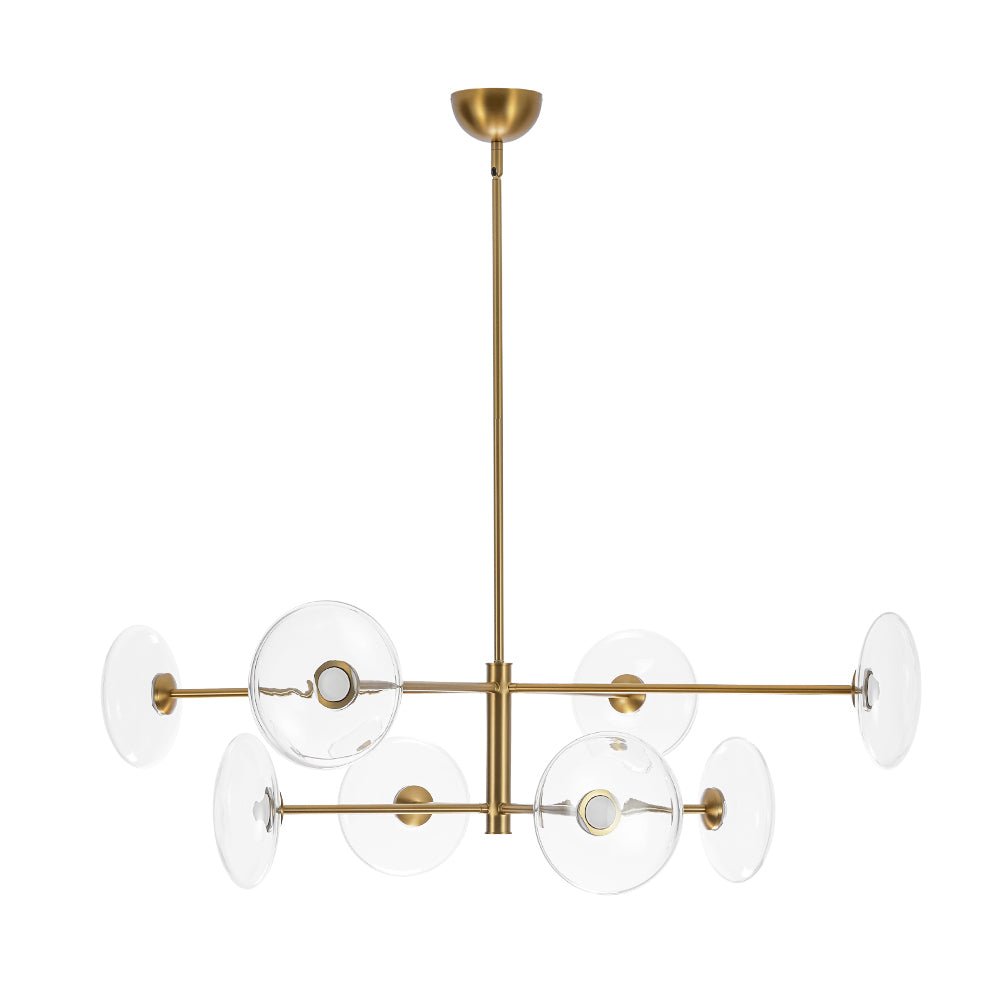 Tinduli Designer Dimmable LED 8-light Tiered Sputnik Glass Chandelier - Lamp Copper