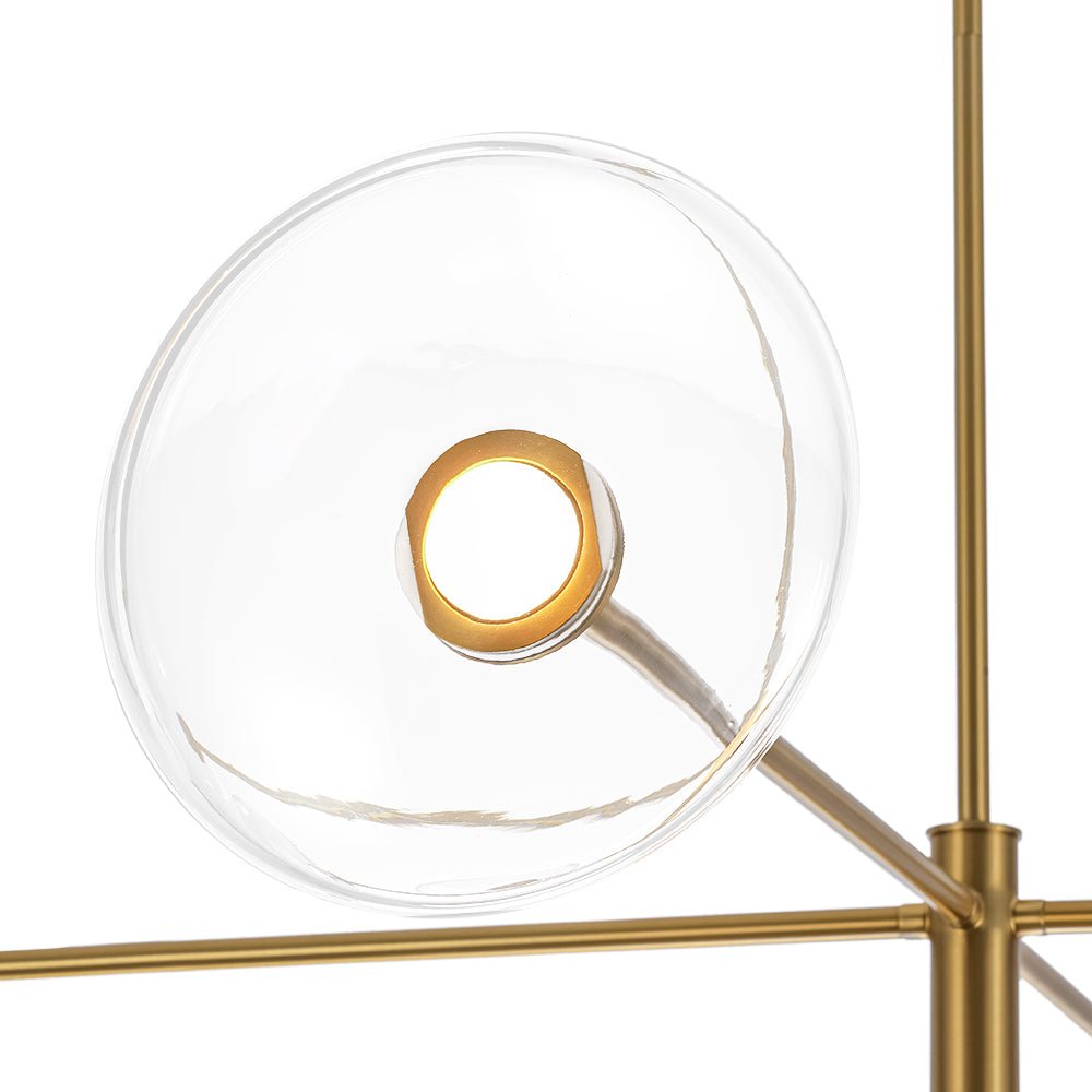 Tinduli Designer Dimmable LED 8-light Tiered Sputnik Glass Chandelier - Lamp Copper