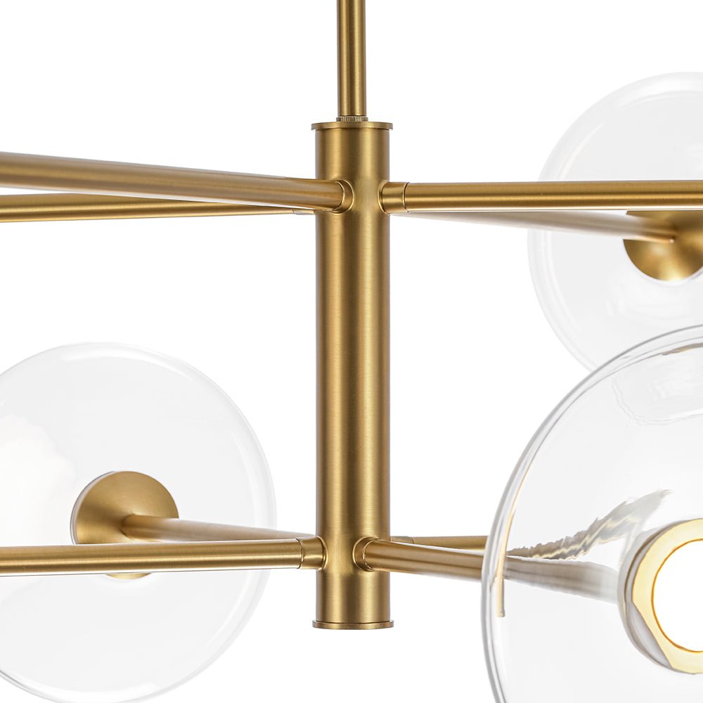 Tinduli Designer Dimmable LED 8-light Tiered Sputnik Glass Chandelier - Lamp Copper