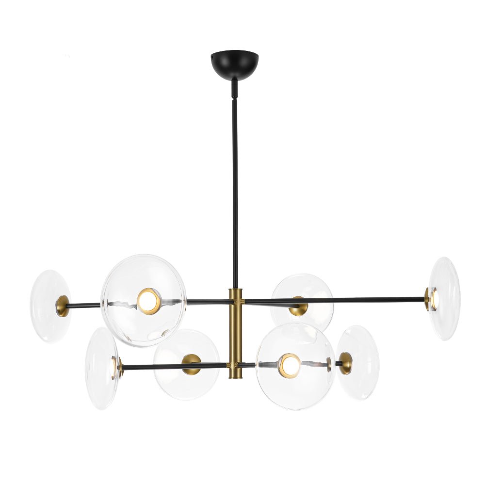 Tinduli Designer Dimmable LED 8-light Tiered Sputnik Glass Chandelier - Lamp Copper