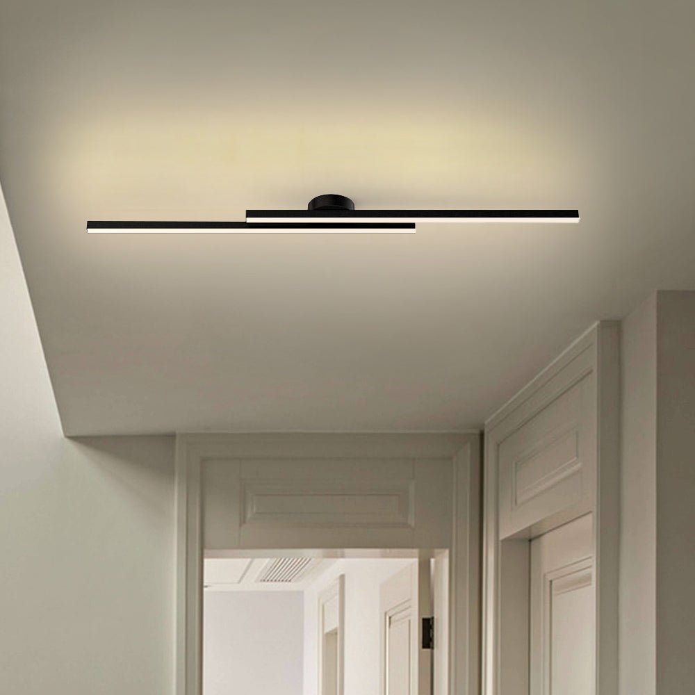 Vistal Linear Metal LED Flush Mount Ceiling Light