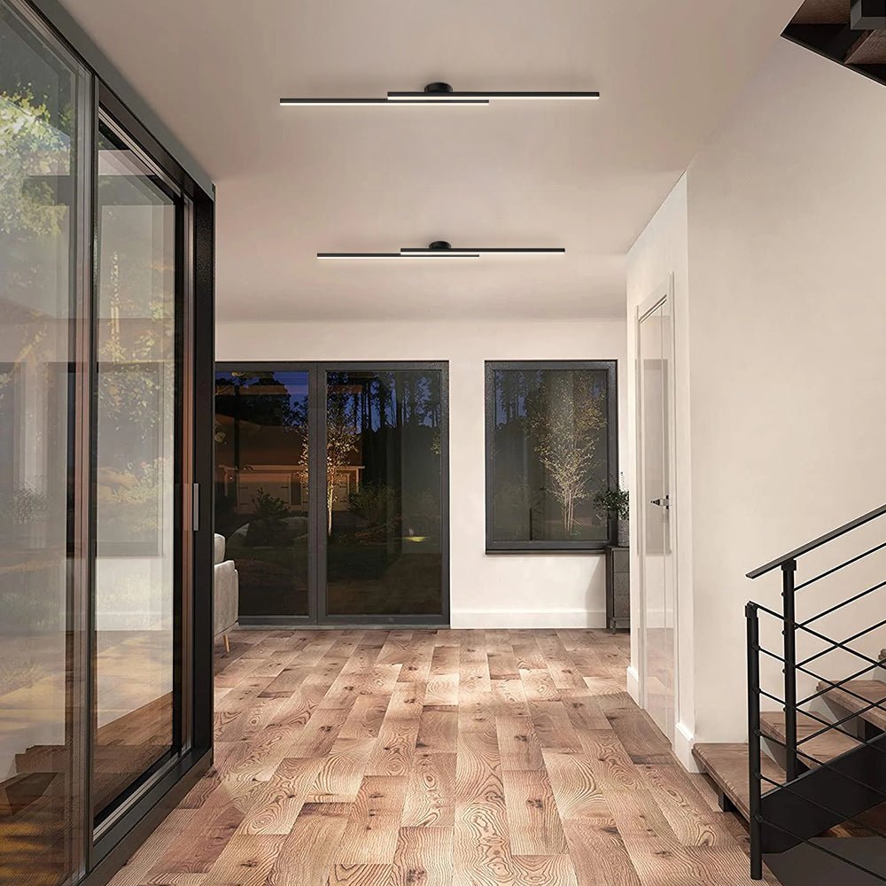 Vistal Linear Metal LED Flush Mount Ceiling Light