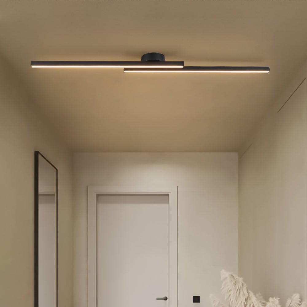 Vistal Linear Metal LED Flush Mount Ceiling Light