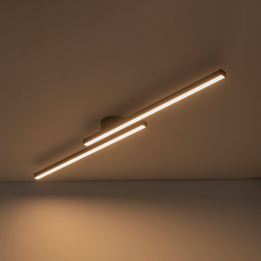Vistal Linear Metal LED Flush Mount Ceiling Light