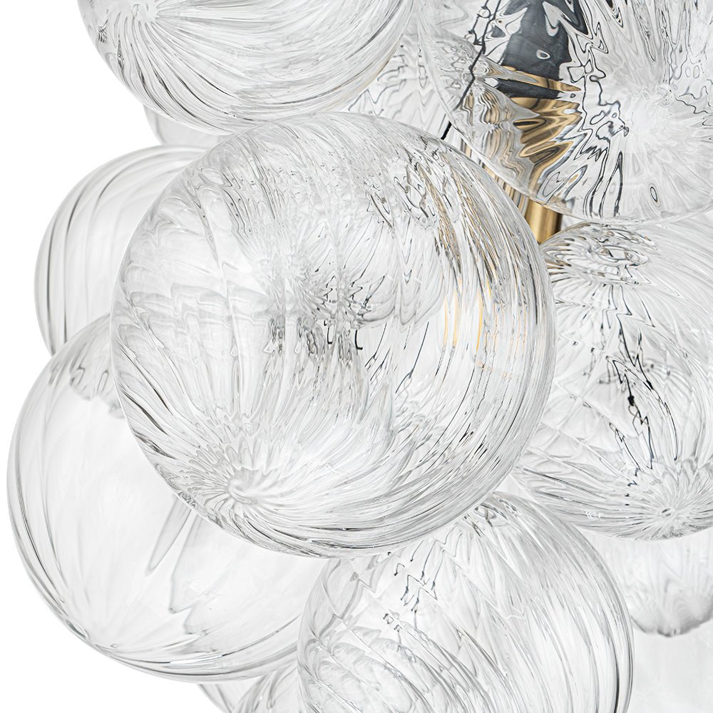 Ornauge Cluster Ribbed Bubble Glass Chandelier Pendant Light